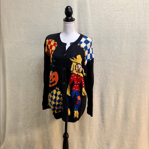 Laura Gayle Sweaters - Laura Gayle Halloween Cardigan-XL
